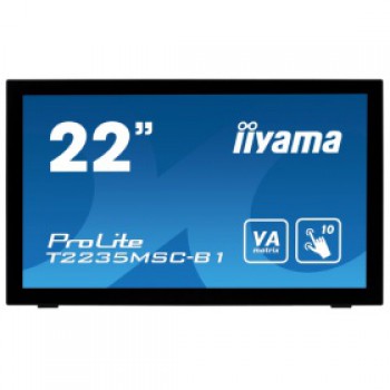 Монитор LCD 21,5'' 16:9 1920х1080 IPS, nonGLARE, TOUCH, 220cd/m2, H178°/V178°, 5М:1, 8ms, VGA, DVI, HDMI, Tilt, 3Y, Black